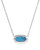 Elisa Bezel Short Pendant Necklace in Silver