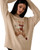 Cozy Pumpkin Bear Mock Neck Sweater