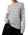 Puff Dot Mock Neck Sweater