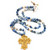 Blue Sodalite Beaded Necklace with Leah Cross Blue Sodalite Beaded Necklace with Leah Cross