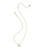 Ice Skate Short Pendant Necklace in Gold