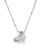Ice Skate Short Pendant Necklace in Silver