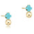 Signature Cross Stud Earrings - Turquoise
