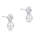 Signature Cross Sterling Stud Earrings - Pearl