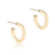 Round Gold Hoop Earrings - 1" Post 4mm