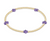 E-Girl Signature Cross Small Gold Pattern 2mm Beaded Bracelet - Purple