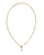 Sasha Heart Gold Link and Chain Short Pendant Necklace - Pearl