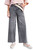 Washed Black Wide Leg Stretch Denim