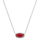 Elisa Pendant Necklace - Silver Red Opal