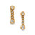 Trust Life Post Drop Earrings - Gold CZ