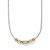 Meridian Petite Station Small Necklace - Two Tone CZ