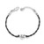 Interlok Single Knot Leather Bracelet - Silver - Black