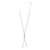 Pretty Tough Bold Stud Lariate Necklace - Silver