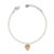 Cascade Embrace Pearl Heart Bracelet - Two Tone
