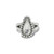 Twinkle Luxe Teardrop Ring - Silver CZ