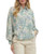 Floral Button-Front Blouse with Balloon Sleeves