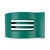 Rectangle Flat Small Hair Clip - Fir Real Green