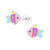 Rainbow Fish Stud Earrings – Sterling Silver