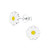 Sterling Silver Enamel Daisy Stud Earrings