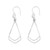 Modern Double Teardrop Silver Drop Earrings