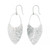 Hammered Silver Leaf Drop Earrings