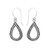 Sterling Silver Dotted Teardrop Drop Earrings