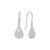 Small Polished Silver Teardrop Drop Earrings