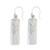 Sterling Silver Hammered Rectangle Drop Earrings