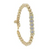 Beaded Collection 5 Stone Cz Bracelet - Gold