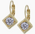 Beaded Collection 8mm French Wire Earrings - Gold/CZ