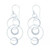 Sterling Silver Multi-Circle Drop Earrings