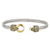 Antiqua Collection Gold Circle Double Wire Bracelet - Two Tone