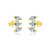 Blue Marquise CZ Ear Climber Stud Earrings – Gold