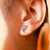 Blue Marquise CZ Ear Climber Stud Earrings – Gold