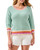 3/4 Sleeve Sweater with Color Trim
