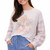 Patchwork Flower Contrast Sleeve Top