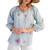 Soft Embroidered Button-Front Blouse