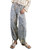 Embroidered Flower Stripe Denim Jogger Pants
