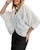 Dolman Sleeve Crochet Lace Button-Front Cardigan