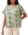 Applique Detail Cotton Floral Short Sleeve Top