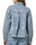 Daisy Print Washed Denim Jacket