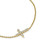Cross Crystal Delicate Chain Bracelet in Gold