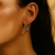 Laurette Medium Hoop Earrings in Silver