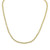 Gold Beaded Plain Necklace - 16.5"