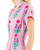 Pink Floral Button Front Midi Dress