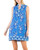 Blue Floral Sleeveless Shift Dress