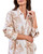 Embroidered Crosshatch Button Front Blouse