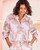 Embroidered Crosshatch Button Front Blouse