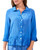 Coastal Blue Embroidered Button-Up Top