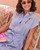 Striped Embroidered Vacation Shirt Dress with Belt